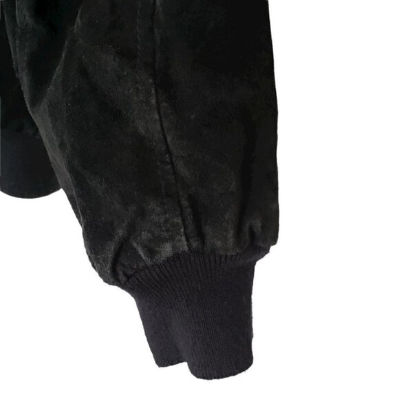 BOEING black suede aviator bomber jacket men's size L - Picture 11 of 15